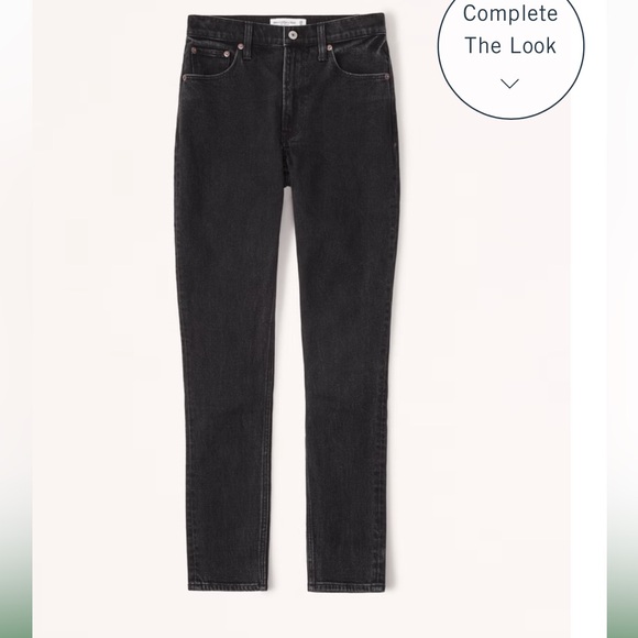 NWT Abercrombie & Fitch High Rise Skinny Jean Black Size 2R 26 Regular New - Picture 8 of 11